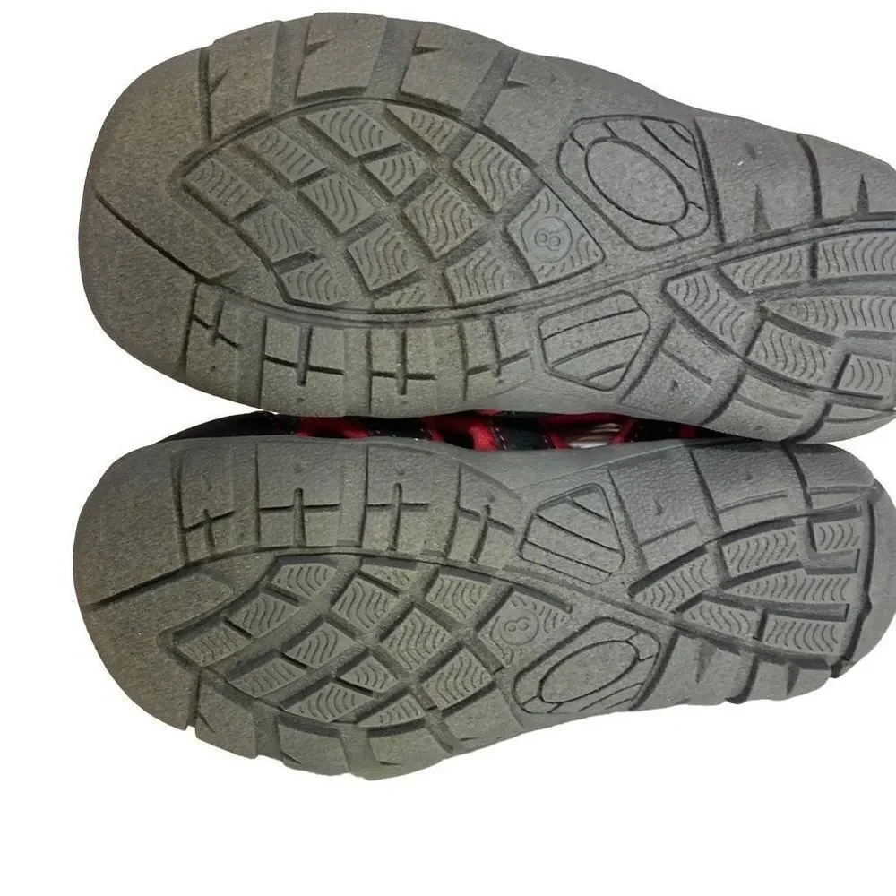 New Jumping Beans Toddler Black‎ and Red Water Friendly Sandals Size 8T
